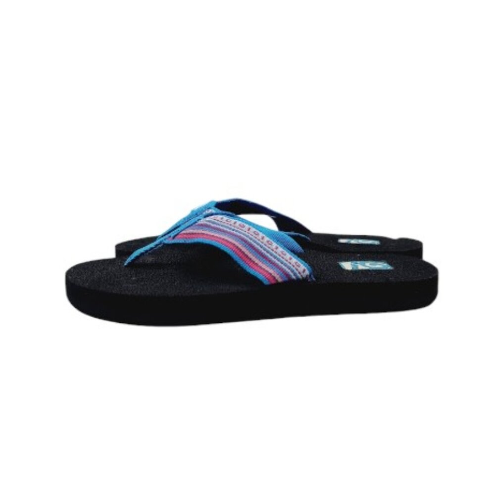 Teva Women's Blue Pink Mush 4198 Casual Slip-On Slide Sandal Size 6‎